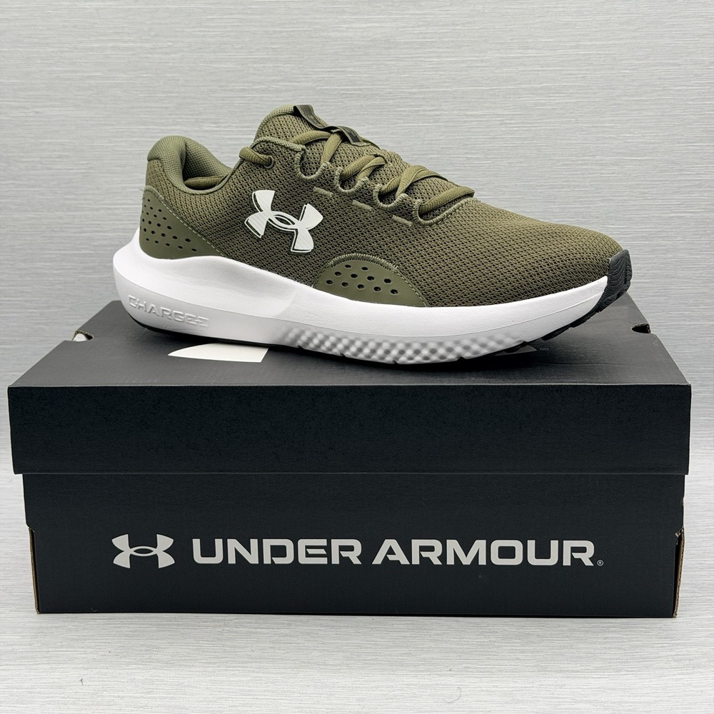 Under Armour Charged Surge 4 Men's 8 Running Shoes Green Army Athletic 3027000